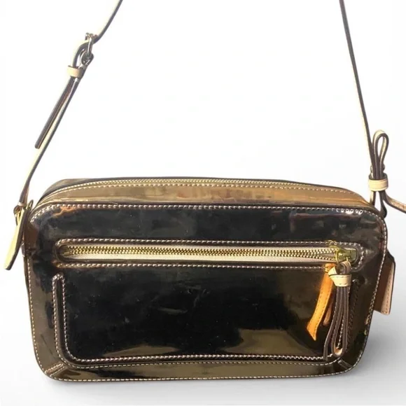Coach Poppy Mirror Metallic Flight Bag - Picture 6 of 7
